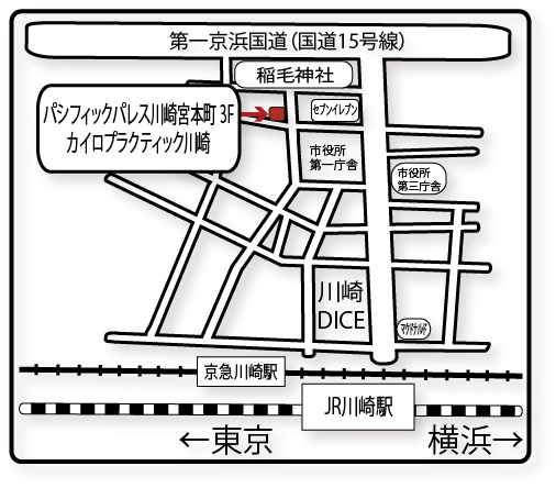 カイロプラクティック川崎地図